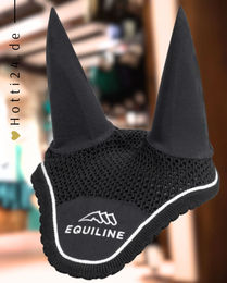 Produktbild von Equiline Fliegenhaube Outline Black für Pferde in Schwarz