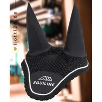 Produktbild von Equiline Fliegenhaube Outline Black für Pferde in Schwarz