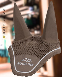 Produktbild von Equiline Fliegenhaube Outline Cappuccino Pferdedecke Beige Braun