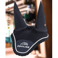 Produktbild von Equiline Fliegenhaube Outline Navy Blau für Pferde