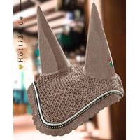 Produktbild von Equiline Fliegenhaube Rio Cappuccino aus Baumwolle in Beige und Braun