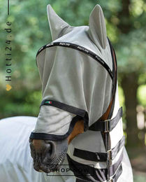 Equiline Fliegenmaske Lemonmask Grey in Grau aus Fleece für Pferde – Bild 1 von 1