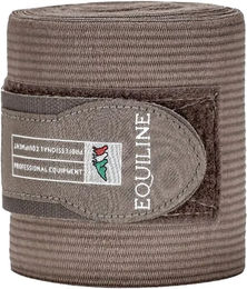 Equiline Gamaschen aus Fleece in Braun für Pferde – Bild 1 von 2