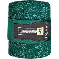 Produktbild von Equiline Gamaschen für Pferde mit Glitter Effekt aus Stoff in Silber Grün Blau 2er Set
