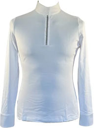 Produktbild von Equiline Gannerg Turnier-Poloshirt Reiten Damen Lila Weiß Größe L