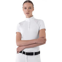 Produktbild von Equiline Geak Turnierpoloshirt Damen Weiß Nylon Größe XS