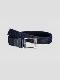 Equiline geflochtener Stretchgürtel aus Gummi Blau Unisex – Bild 1 von 2