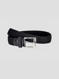 Equiline geflochtener Stretchgürtel aus Gummi Schwarz Unisex – Bild 1 von 2