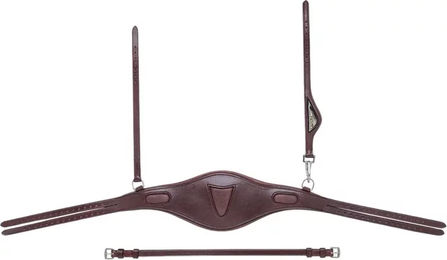 Produktbild von Equiline Genickstück aus Leder anatomisch geformt und zweigeteilt für Vollblut