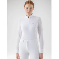 Produktbild von Equiline Golig Turnierpolo Damen mit langen Ärmeln Weiß XL
