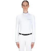 Produktbild von Equiline Gracielle Turnierpolo Damen mit langen Ärmeln in Weiß Größe XXL