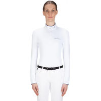 Produktbild von Equiline Gracielle Turnierpolo Damen mit langen Ärmeln Weiß