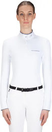 Equiline Gracielle Turnierpolo Damen mit langen Ärmeln Weiß XL – Bild 1 von 1