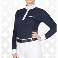 Produktbild von Equiline Gracielle Turniershirt Damen Langarm Blau Größe M