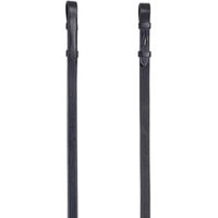 Produktbild von Equiline Gummizügel mit Stege und Leder-Oberseite Schwarz 16mm