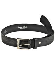 Produktbild von Equiline Gürtel Elvo Black aus Leder in Schwarz mit silberner Schnalle für Unisex