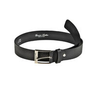 Produktbild von Equiline Gürtel Elvo Black aus Leder in Schwarz mit silberner Schnalle für Unisex