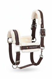 Produktbild von Equiline Halfter Tom mit Fell in Marrone Braun aus Kunststoff