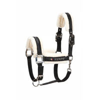 Produktbild von Equiline Halfter Tom mit Fell in Schwarz aus Kunststoff