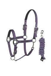 Produktbild von Equiline Halfter und Strick Set Cuates Patrician Purple aus Kunststoff in Lila
