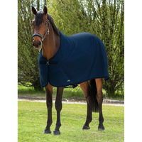 Produktbild von Equiline Hugo Pferdefleececke aus Polyester in Grau oder Blau 155 cm