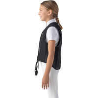 Produktbild von Equiline Junior Airbag Weste für Kids in Schwarz mit 3 Kartuschen aus CorduraStretch