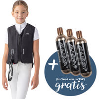 Produktbild von Equiline Junior Airbag Weste für Kinder Schwarz inkl. 3 Kartuschen