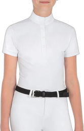 Equiline Jupiterk Turnierpoloshirt für Mädchen in Weiß aus Nylon – Bild 1 von 4
