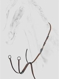 Produktbild von Equiline Klassische Ring Martingale für Pferde in Braun aus Stoff