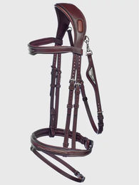 Produktbild von Equiline Light JP Anatomisch geformte Reittrense aus Leder in Braun