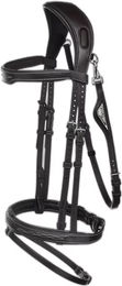 Produktbild von Equiline Light JP Anatomisch geformte Reittrense aus Leder in Schwarz