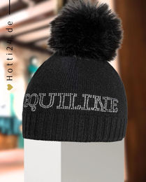 Produktbild von Equiline Mütze Bommel Girog Black Schwarz für Damen Winter