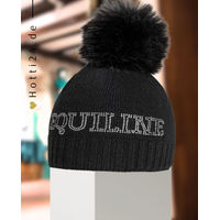 Produktbild von Equiline Mütze Bommel Girog Black Schwarz für Damen Winter
