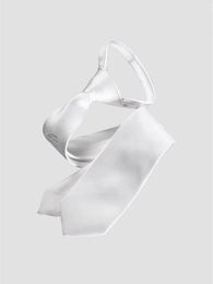 Produktbild von Equiline New Quick Tie System Reitkrawatte aus Polyester mit festem Knoten in Blau Weiß