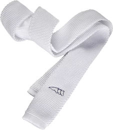 Equiline New SlimTie Strickkrawatte für Reiter in Weiß aus Polyester – Bild 1 von 2