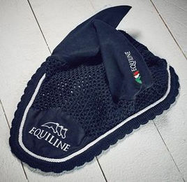Equiline Outline Fliegenmütze aus Baumwolle für Warmblut Pferde – Bild 1 von 3