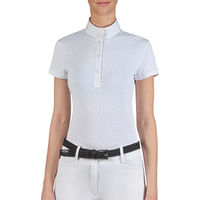 Produktbild von Equiline Polo-Shirt Turnierreiten Damen Lycra-Jersey Lila Weiß Größe M
