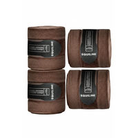 Produktbild von Equiline Polo Wickelbandagen Gamaschen 4er Set Braun
