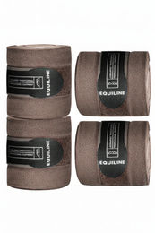 Produktbild von Equiline Polo Wickelbandagen Gamaschen 4er Set Cappuccino Beige Braun