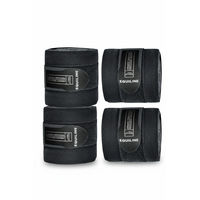 Produktbild von Equiline Polo Wickelbandagen Gamaschen 4er Set Schwarz