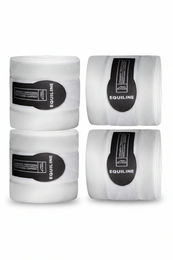 Produktbild von Equiline Polo Wickelbandagen Gamaschen 4er Set Weiß
