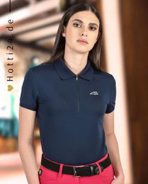 Produktbild von Equiline Poloshirt Carenc Blue Reitshirt für Damen in Blau