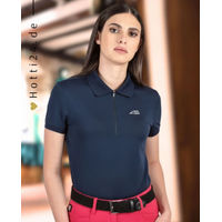 Produktbild von Equiline Poloshirt Carenc Blue Reitshirt für Damen in Blau