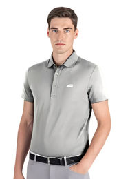 Produktbild von Equiline Poloshirt Cleahc Ice Reitshirt für Herren in Weiß und Grau