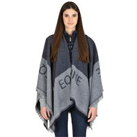 Produktbild von Equiline Poncho Nonan Damen Wolle Grau Einheitsgröße