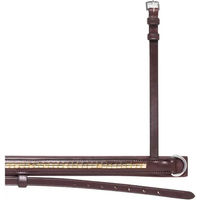 Produktbild von Equiline Reithalfter für Pferde aus Leder mit goldener Kette