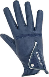 Produktbild von Equiline Reithandschuhe aus Kunstleder wasserdicht Blau Unisex Taille 8,5