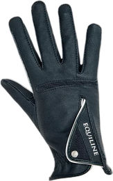 Produktbild von Equiline Reithandschuhe Unisex Schwarz Waterproof aus Kunststoff Taille 9