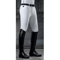 Produktbild von Equiline Reithose EQ Willow II X-Grip Kniegrip für Herren in Weiß aus Baumwolle