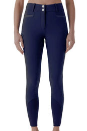 Produktbild von Equiline Reithose Nellyfh FullGrip für Damen in Blau mit Fleece-Futter für den Winter